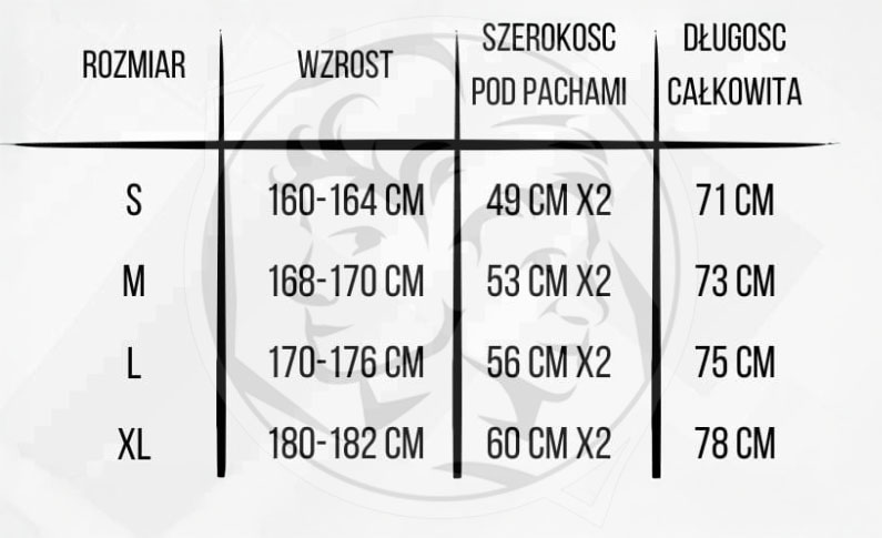 tabela rozmiarów